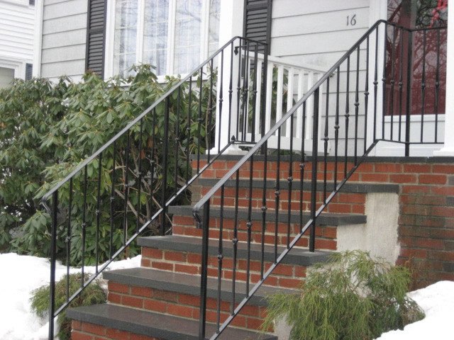 Modern metal railings with unique look